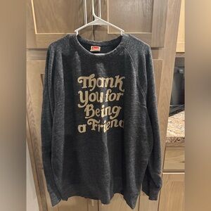 HOMAGE Charcoal Sweater with Gold Text